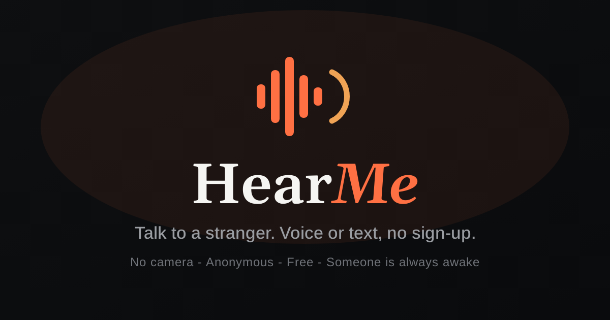 I built an anonymous voice + text chat with strangers — no sign-up, no camera. Looking for honest 